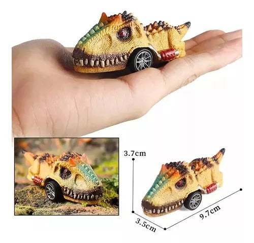 Set 6 autos dinosaurios